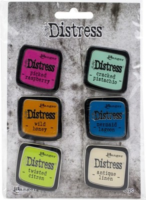 Tim Holtz Distress Emaille Sammler Pin Set 6/Pkg - Set 1 - TDZ73437
