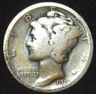 1920-P 10C Mercury Dime 90% Silver 21oua0224