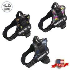 Dog Harness Training Adjustable Reflective No Pull/Choke Padded Vest Service Dog