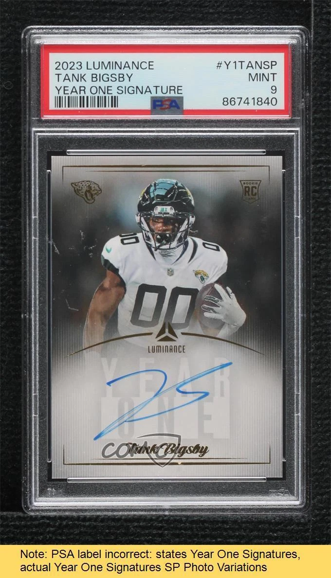 Tank Bigsby Panini Luminance Year One Signatures #Y1TANSP Base