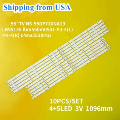 LED Strips for 55'' TV INSIGNIA NS-55DF710NA19 TPT550U2-D072.L LB55135 V0 V1_01