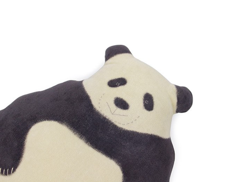 Panda Cushion Plush Natural Mud Dyeing Dorozome Animal JPN Rare - Picture 5 of 7