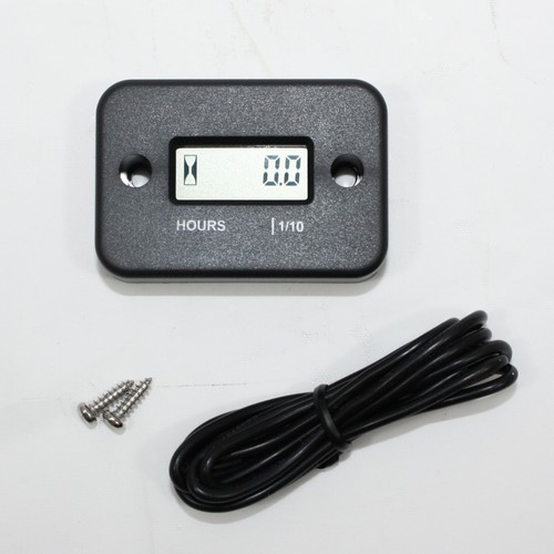 BLACK Inductive Waterproof Hour Meter Marine ATV Motorcycle Dirt Bike Sk Engine - Picture 3 of 7