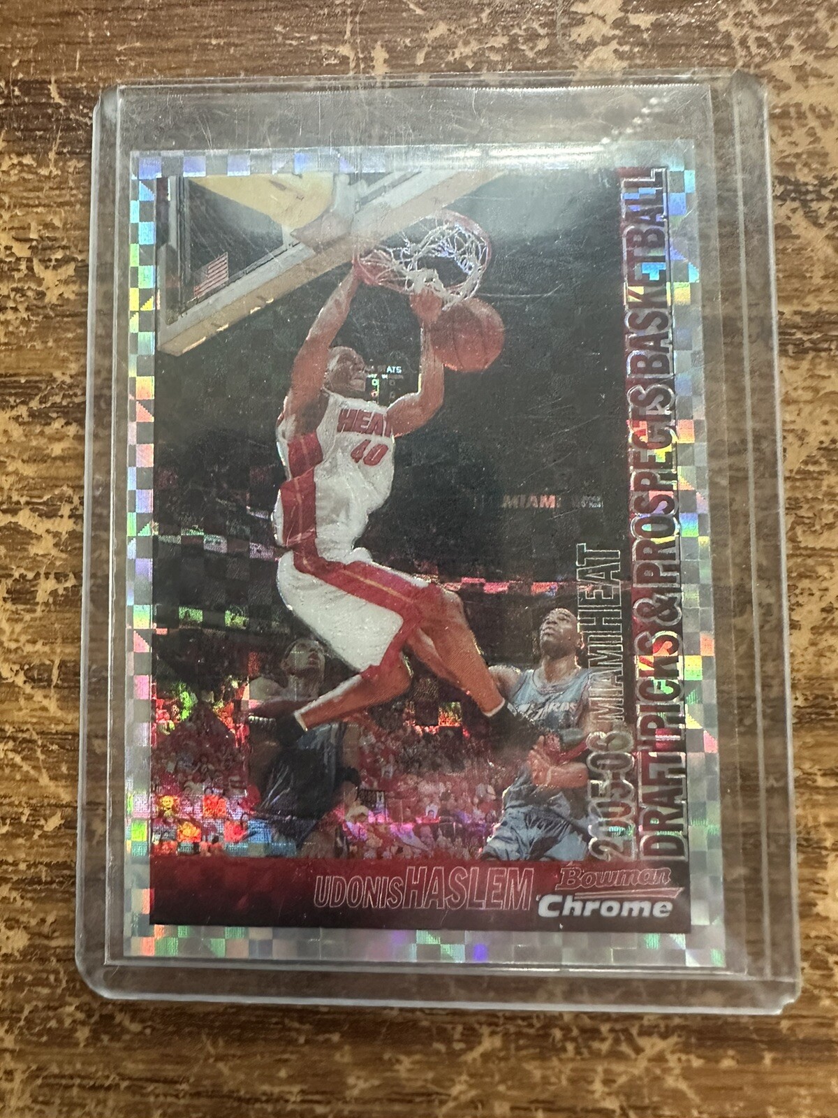 2005 Bowman Chrome Draft Picks Udonis haslem X fractor Card Miami Heat /150 NMMT