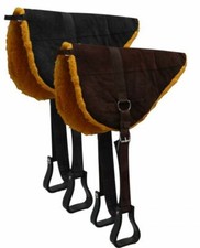 Showman  Suede Leather Bareback Horse Pad with Kodel Fleece Bottom