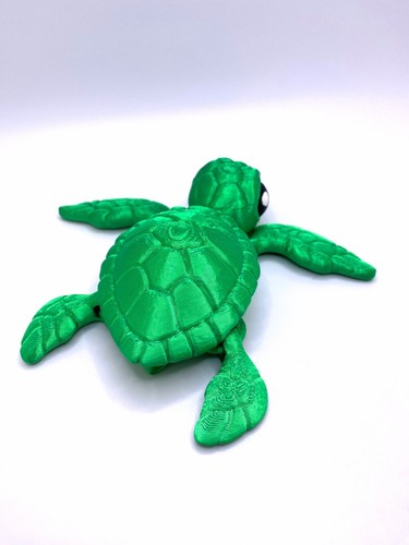 Articulated Sea Turtle Fidget Toy 3D Printed – Fully Posable Flexi ...