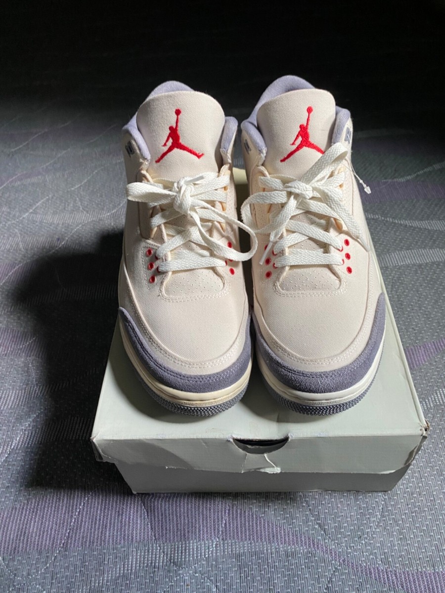 Size 10 - Jordan 3 Muslin/university red mousseline | eBay display picture 1