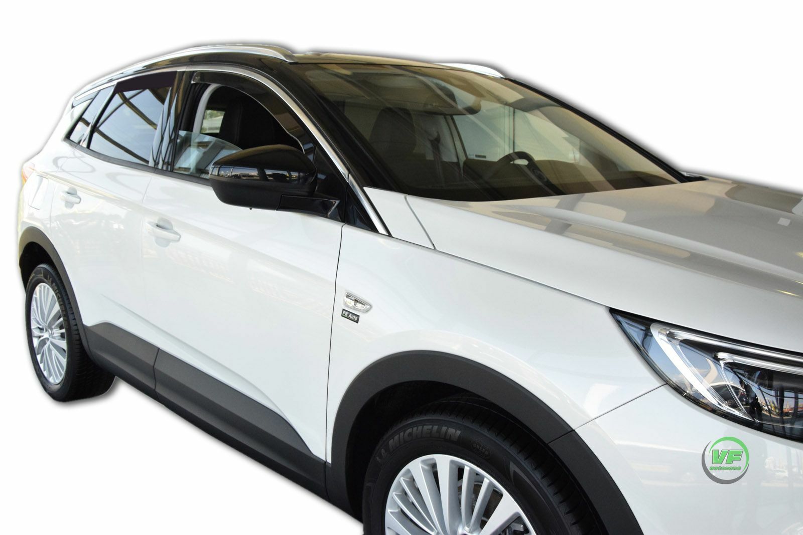 SET OF FRONT HEKO TINTED WIND DEFLECTORS for VAUXHAUL GRANDLAND X 5D