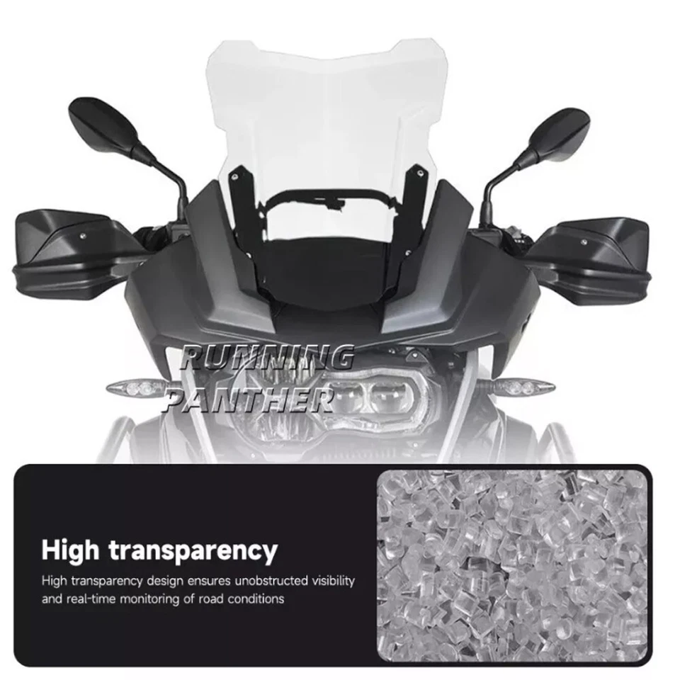 Motorcycle Tall Windshield Windscreen For BMW R1200GS R1250GS ADV ADVENTURE - Image 2 of 4