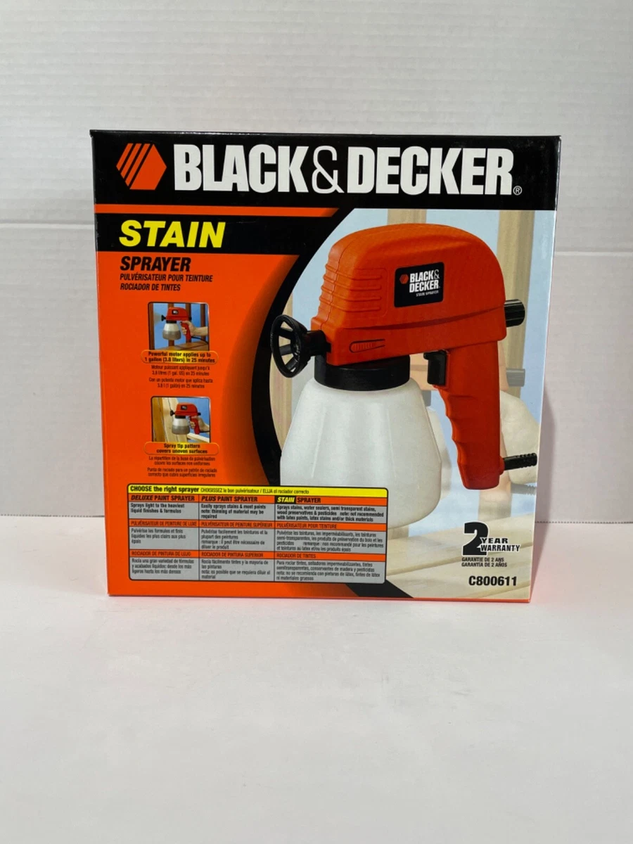 New Black and Decker Stain Sprayer C800611 120 Volts 1.2 Amps Ceramic Spray  D1