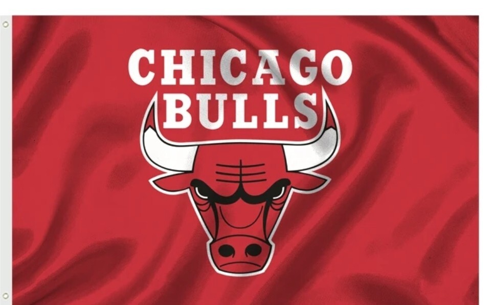 Chicago Bulls NBA Basketball Flag Double Sided Printing 3x5 Feet W