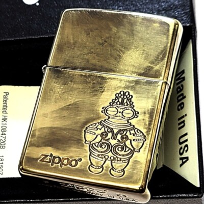 Zippo Doguu Clay Figurine Doll Antique Gold One Sided Processing Lighter Regular