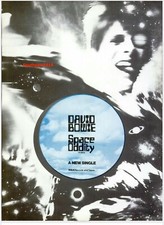 1972  David Bowie "Space Oddity" Song  Release Music Industry Promo Ad Reprint
