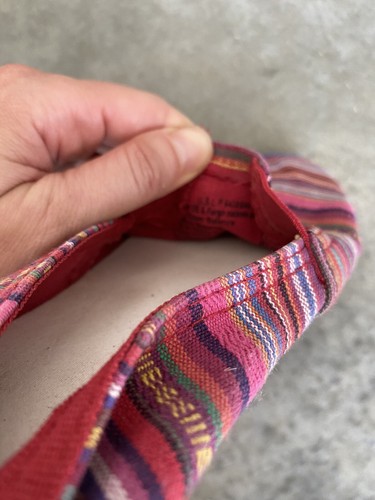 Airwalk Flats Womens Striped Sandals Slip On Shoes Ballet Red Pink 6 - Picture 7 of 10