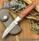 LMK Hand Crafted Twist Damascus Folding Knife Hard Wood Slip Joint Lock Gift