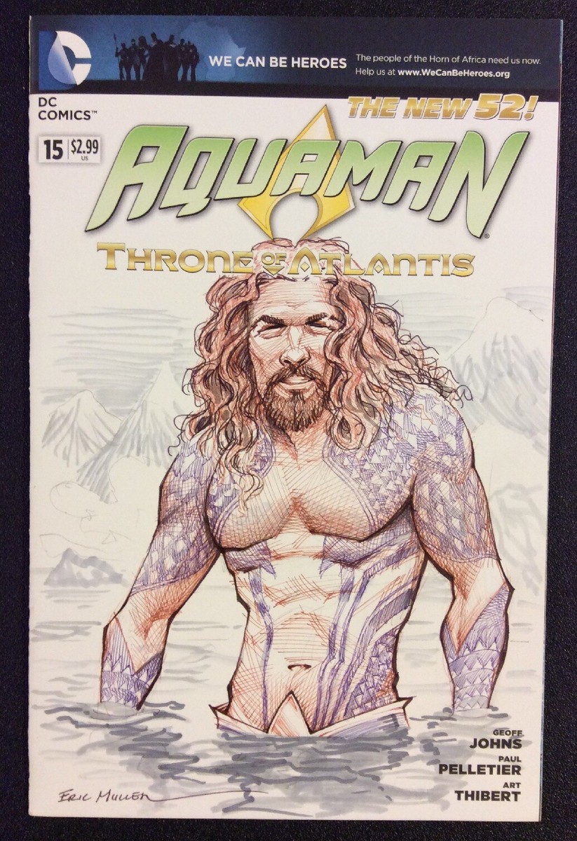 AQUAMAN #15 Comic Book ORIGINAL ARTWORK COA Sexy JASON MOMOA NM DC