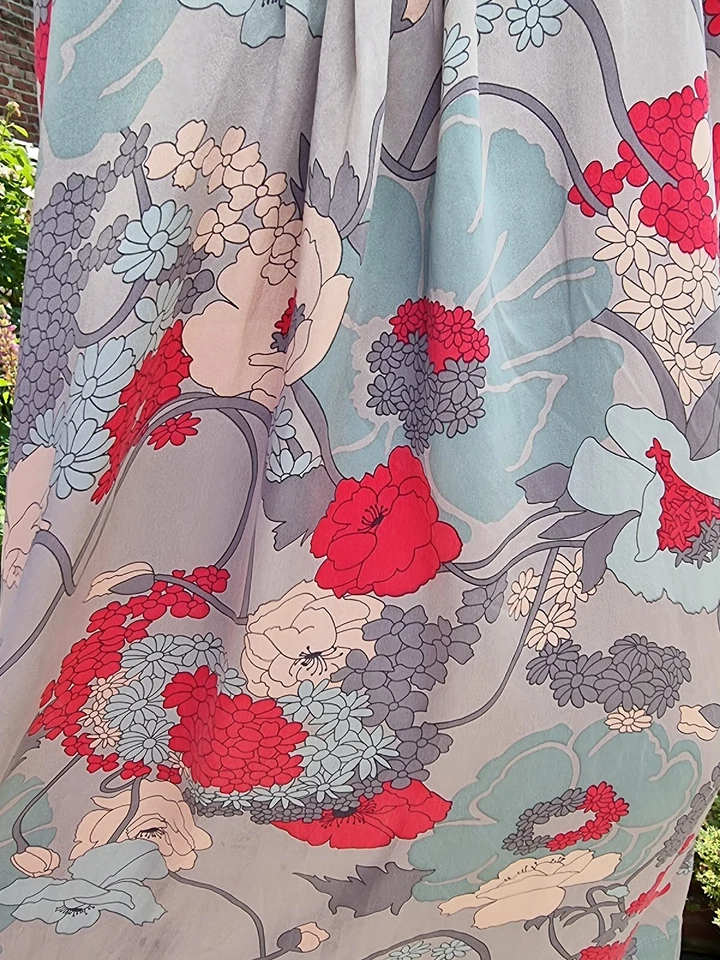 DES PETITS HAUTS : SUPERBE ROBE SLIP DRESS 100% SOIE FLEURIE MODELE CAMILLE - Photo 3/4