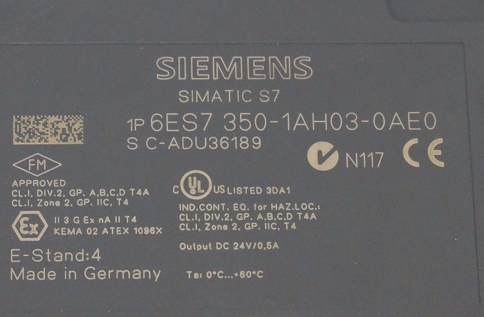 USED SIEMENS 6ES7-350-1AH03-0AE0 COUNTER MODULE 6ES73501AH030AE0 - Image 4 of 4