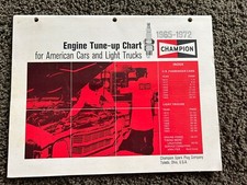 1972 Champion Spark Plugs 1965-1972 Engine Tune Up Chart American Cars Trucks