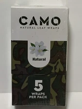 CAMO Self-Rolling Natural Leaf Wraps 125mm wraps - NATURAL Flavor (Full Box)
