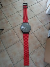 Seltene Werbeuhr von 1990, SONY Wanduhr, rot schwarz