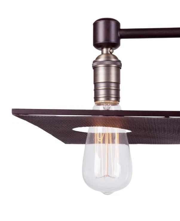 Forte Lighting 7066-04-32 Antique Bronze 4-Light 36"W Linear Island Chandelier - Image 2 of 4