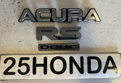 1986-1989 Acura Integra RS Coupe Sedan Factory Emblem Set DA 1G ZC Rare Honda
