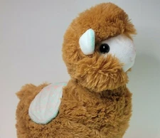 Kelly Toy Llama Stuffed Animal Toy Teal Ears & Feet Furry Brown Saddle 11" Cute