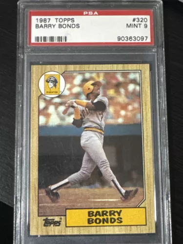1987 Topps #320 Barry Bonds Pirates PSA 9