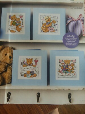  Teddy Bear Thoughts Card OOP Cross Stitch PATTERN (T)