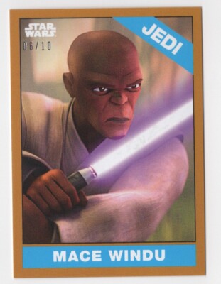 Mace Windu 2023 Topps Throwback Thursday Star Wars Card Bronze Variant #105 /10