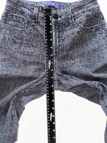 NYDJ Alina Legging Jeans Womens 2 Gray Black Leopard Animal Print Stretch - Picture 10 of 18
