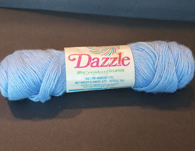 Caron Dazzle SOFT 2625 Light Blue Yarn Skein 4 Oz DAZZLE AIRE Vintage