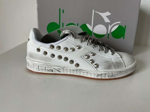 Diadora game p low bianca con borchie | eBay