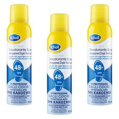 3 Stück SCHOLL FRESH STEP Deodorant Schuh Spray 150ml NEU Anti Geruch Deodorant