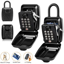 Master Lock Portable Outdoor Key Lock Box Push Button 12 Digit Combination Lock