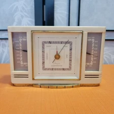 40s Art Deco Airguide Bakelite Desktop Weather Station - Barometer Humidity Temp