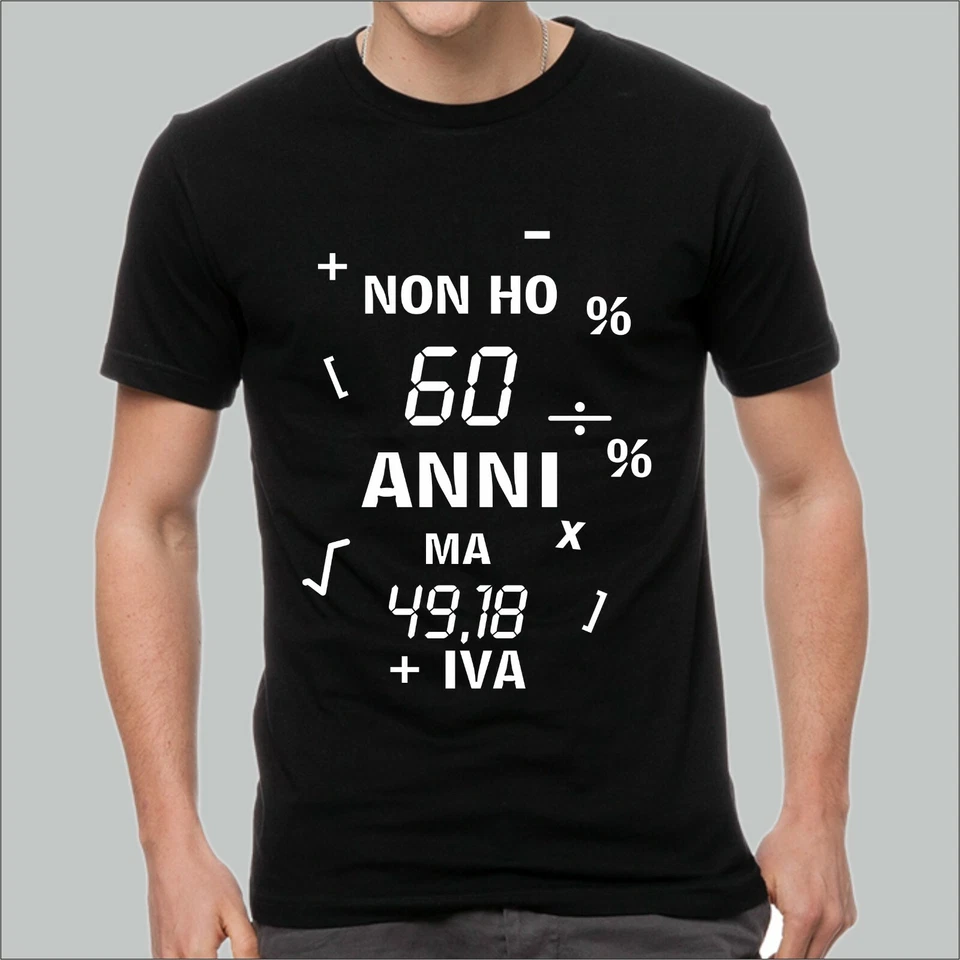 T-SHIRT Uomo 60 anni festa di compleanno idea regalo divertente simpatica - Immagine 2 di 2