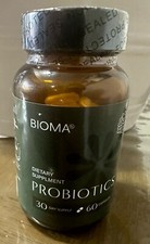 Bioma Probiotics for Digestive Health  3-in-1 Gut Health Formula  60 Capsules