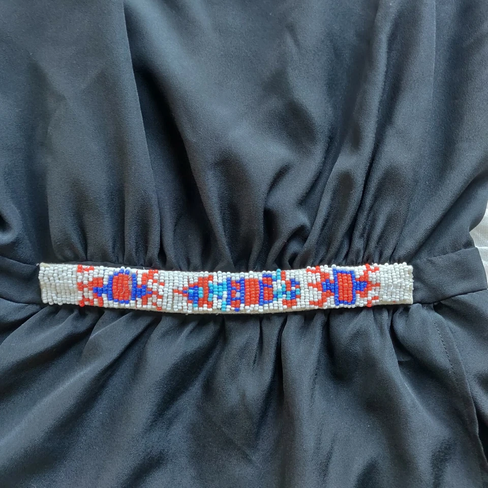 Dolce Vita Beaded Belt Black Strappy Shorts Romper S - Image 2 of 4