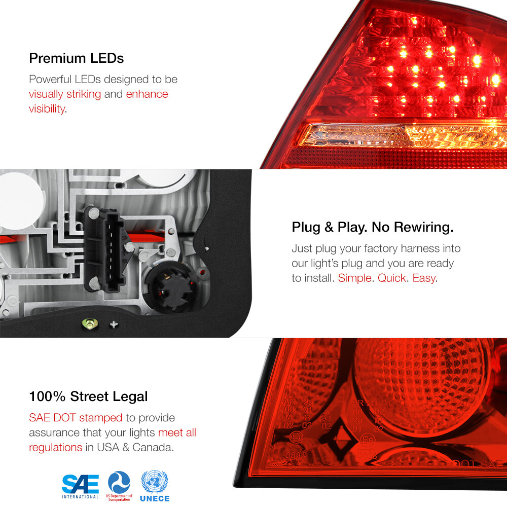 20002006 Mercedes Benz W220 SClass S430 S500 S600 S55 LED Brake Tail