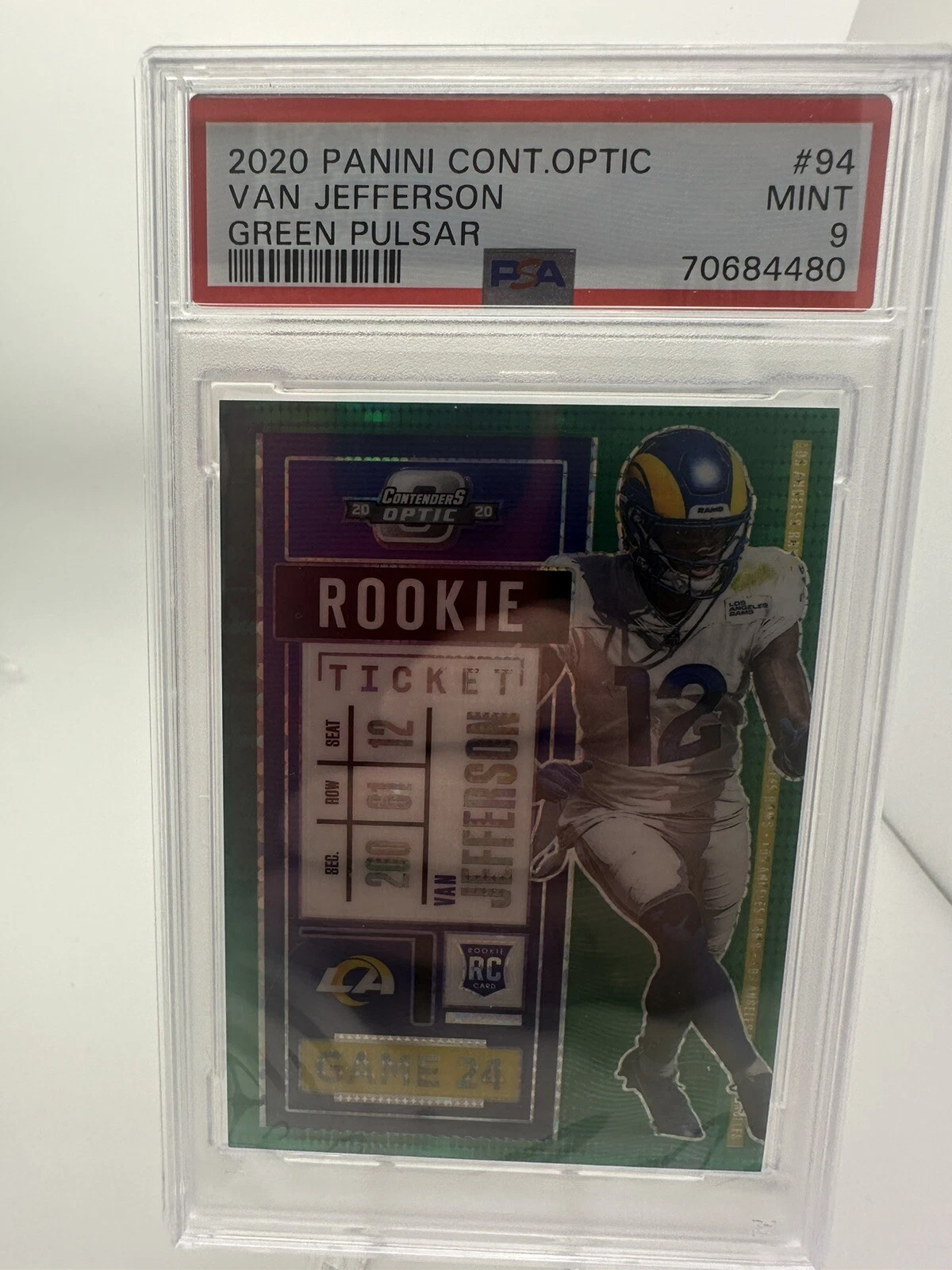 Van Jefferson Panini Contenders Optic #94 Green Pulsar