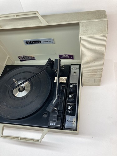 Emerson WILDCAT DS-51 Suitcase Record Player BSR Turntable For Parts/Repair - Picture 3 of 10