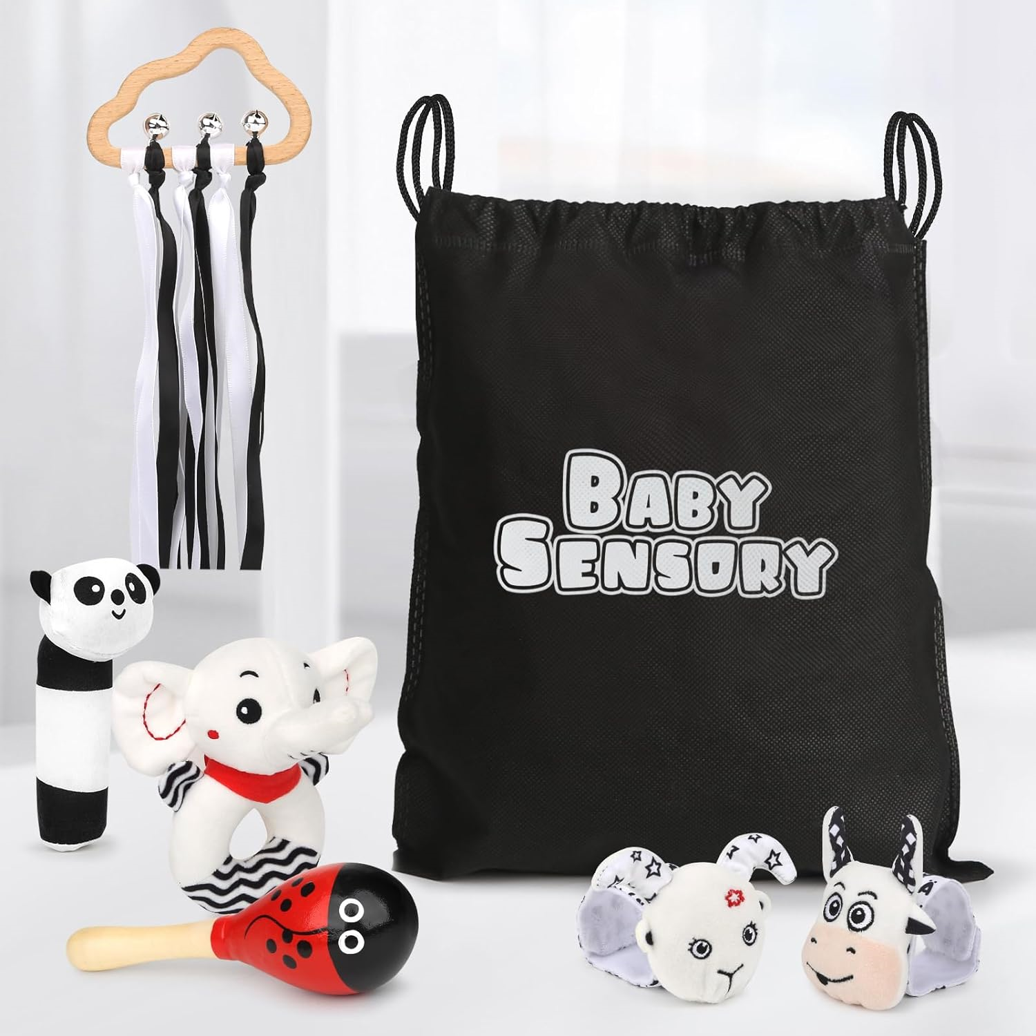 Joyreal Baby Sensory Toys, 13 Pcs Black and White Sensory Toys 06