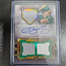 2020 Topps Triple Threads Baseball Sean Murphy Triple Jersey Auto /99 RC