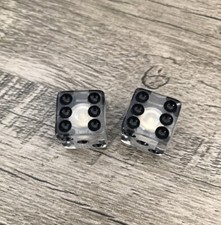 2X Clear Dice Valve Stem Cover Caps Car Truck Bike Motorcycle Bicycle Auto