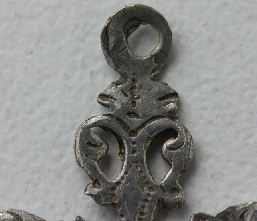 Pendentif Crucifix En Argent Massif - 3.8 X 2.2 Cm, 1.4 G - Occasion Bel état