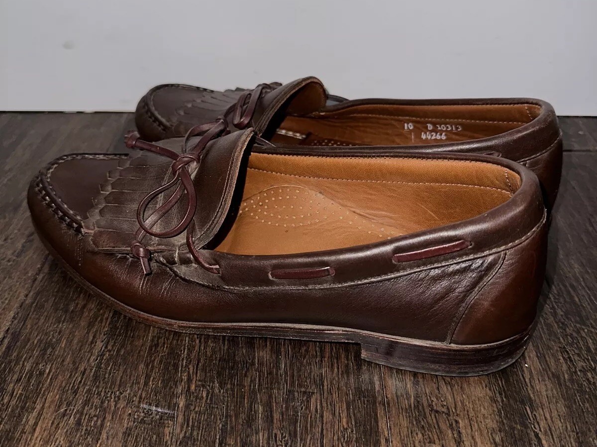Allen Edmonds Alameda Mens 11.5 3E Brown Leather Kiltie Loafers 44266 USA Made Allen Edmonds Alameda Dark Brown Calf Kiltie Moc-Toe Loafer  main image 2