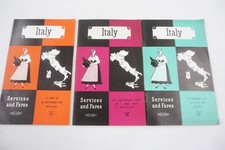1956 - 1958 Italy British Rail Railway Timetable Guide x3