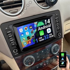 F&uuml;r Mercedes Benz ML/GL Klasse W164 X164 Android 14 CarPlay Autoradio GPS BT SWC